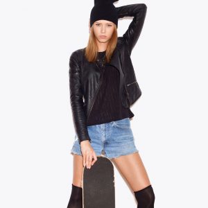 Skater Girl Style Leather Jacket